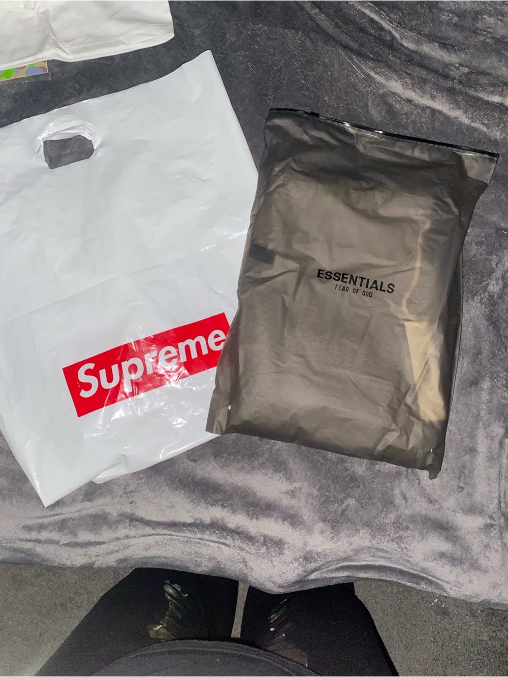 Large Fear of God Essentials Grey Logo Sweatshorts